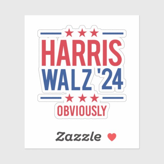 Harris Walz '24 - Duidelijk Sticker (Vel)