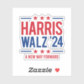 Harris Walz '24 - Een nieuwe weg vooruit Sticker (Vel)