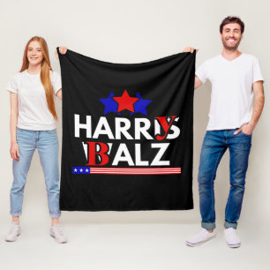 Harris Walz 24 Harry Balz 2024 Meme Democraten Fleece Deken