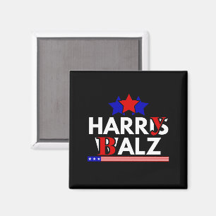 Harris Walz 24 Harry Balz 2024 Meme Democraten Magneet