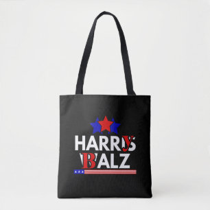 Harris Walz 24 Harry Balz 2024 Meme Democraten Tote Bag