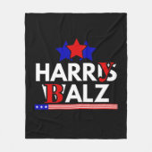Harris Walz 24 Harry Balz 2024 Meme Democratics Fleece Deken (Voorkant)