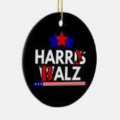 Harris Walz 24 Harry Balz 2024 Meme Democratics Keramisch Ornament (Rechts)