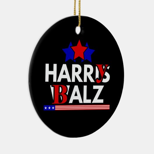 Harris Walz 24 Harry Balz 2024 Meme Democratics Keramisch Ornament (Rechts)