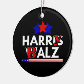 Harris Walz 24 Harry Balz 2024 Meme Democratics Keramisch Ornament (Links)