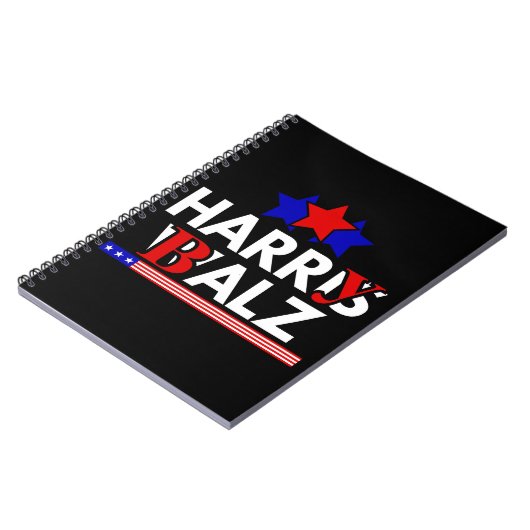 Harris Walz 24 Harry Balz 2024 Meme Democratics Notitieboek (Linkerzijde)