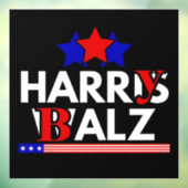 Harris Walz 24 Harry Balz 2024 Meme Democratics Raamsticker (Vel 3)