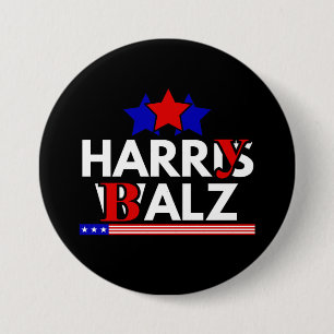 Harris Walz 24 Harry Balz 2024 Meme Democratics Ronde Button 7,6 Cm