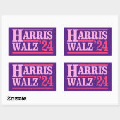 Harris Walz '24 Pink Rechthoekige Sticker (Vel)