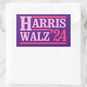 Harris Walz '24 Pink Rechthoekige Sticker (Tas)