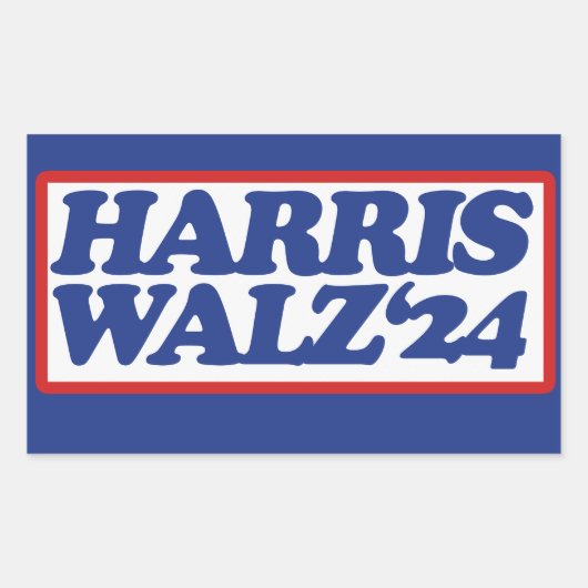 Harris Walz '24 Rechthoekige Sticker (Voorkant)