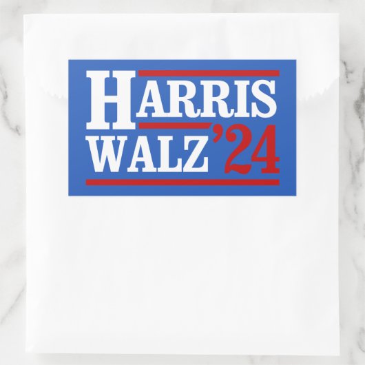 Harris Walz '24 Rechthoekige Sticker (Tas)