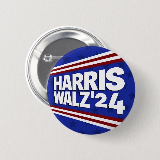 Harris Walz '24 Ronde Button 5,7 Cm (Voorkant /achterkant)