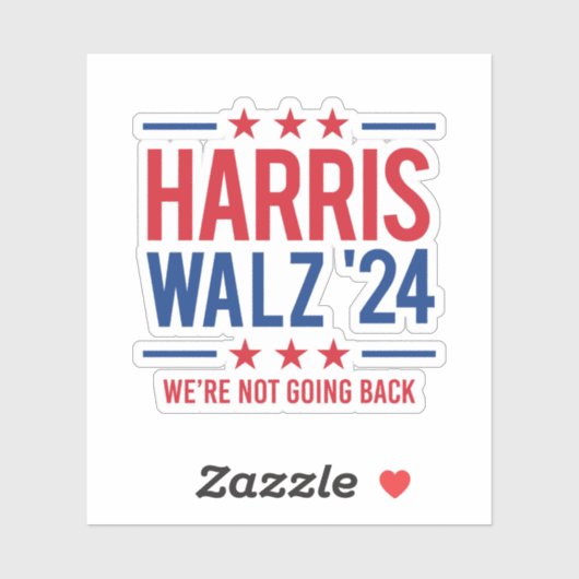 Harris Walz '24 - We gaan niet terug Sticker (Vel)