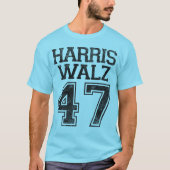 Harris Walz 47e President Vintage T-shirt (Voorkant)