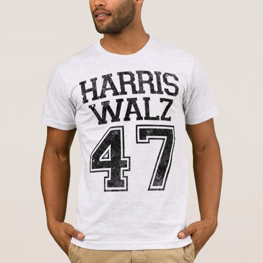 Harris Walz 47e President Vintage T-shirt (Voorkant)