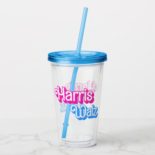 Harris Walz Acryl Drinkbeker (Achterkant)