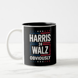Harris Walz Blijkbaar Harris Waltz 2024 Verkiezing Tweekleurige Koffiemok