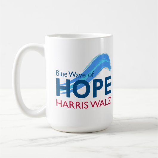 Harris Walz Blue Wave of Hope Koffiemok (Links)
