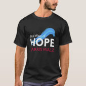 Harris Walz Blue Wave of Hope T-shirt (Voorkant)