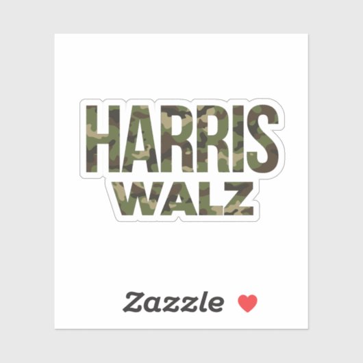 Harris Walz Camouflage 2024 Sticker (Vel)