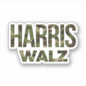 Harris Walz Camouflage 2024 Sticker (Voorkant)