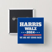Harris Walz campagne 2024 Vierkante Button 5,1 Cm (Voorkant /achterkant)