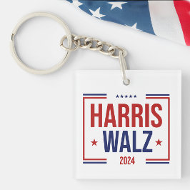 Harris Walz Campagne Verkiezing Acryl Sleutelhanger