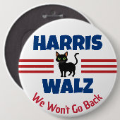 Harris Walz Campaign Magnet Ronde Button 6,0 Cm (Voorkant /achterkant)