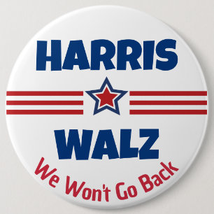 Harris Walz Campaign Magnet Ronde Button 6,0 Cm