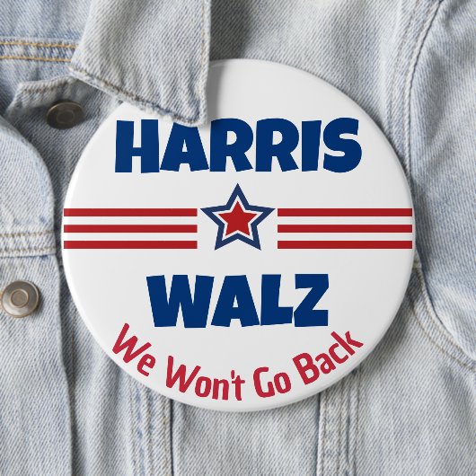 Harris Walz Campaign Magnet Ronde Button 6,0 Cm (In situ)