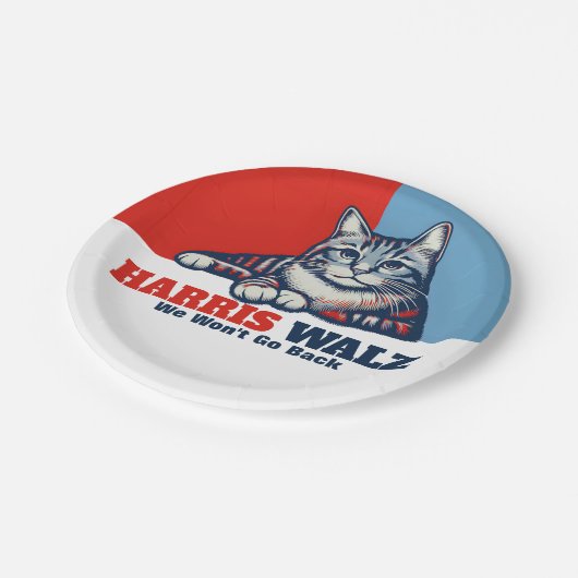 Harris Walz Campaign Papieren Bordje (Gekanteld)