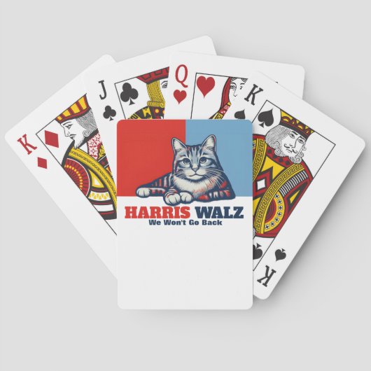 Harris Walz Campaign Pokerkaarten (Achterkant)