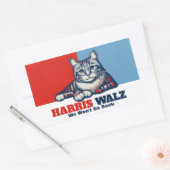Harris Walz Campaign Rechthoekige Sticker (Envelop)