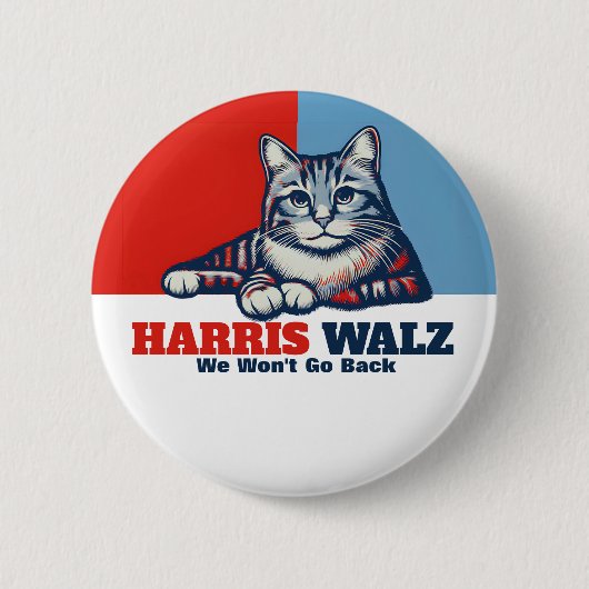 Harris Walz Campaign Ronde Button 5,7 Cm (Voorkant)