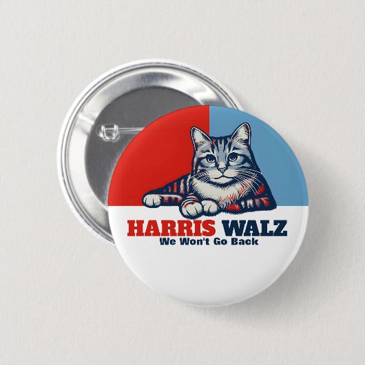 Harris Walz Campaign Ronde Button 5,7 Cm (Voorkant /achterkant)