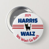 Harris Walz Campaign Ronde Button 7,6 Cm (Voorkant /achterkant)