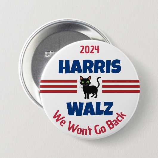 Harris Walz Campaign Ronde Button 7,6 Cm (Voorkant /achterkant)