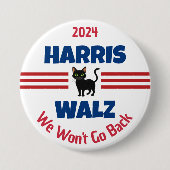 Harris Walz Campaign Ronde Button 7,6 Cm (Voorkant)