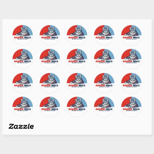 Harris Walz Campaign Ronde Sticker (Vel)
