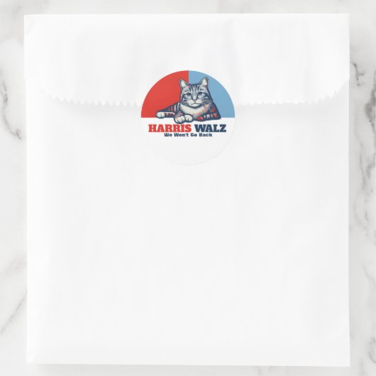 Harris Walz Campaign Ronde Sticker (Tas)