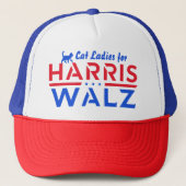 Harris Walz, Cat Ladies voor Kamala Harris Tim Wal Trucker Pet (Voorkant)