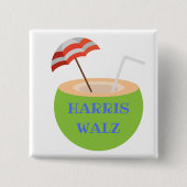 Harris Walz Coconut Button (Voorkant)