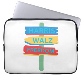 Harris Walz Coconut Tree Laptop Sleeve