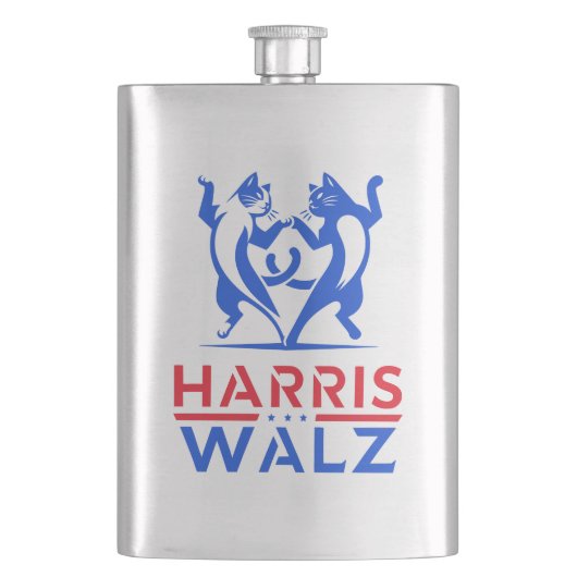 Harris Walz - Dancing Cats Classic RVS Flacon (Voorkant)