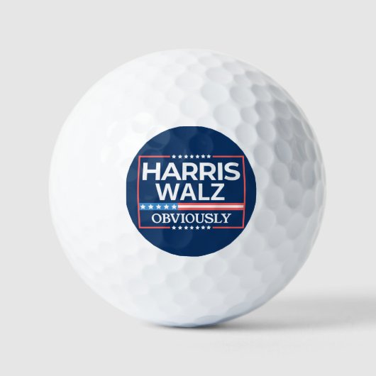 Harris Walz. Duidelijk. Kamala Harris Tim Walz Golfballen (Voorkant)