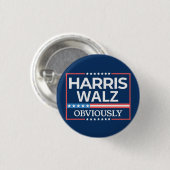 Harris Walz. Duidelijk. Kamala Harris Tim Walz Ronde Button 3,2 Cm (Voorkant /achterkant)