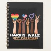 Harris Walz Eenheid over de verdeling van de vrede Planner (Voorkant)