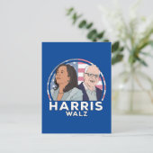 Harris Walz Election Briefkaart (Staand voorkant)