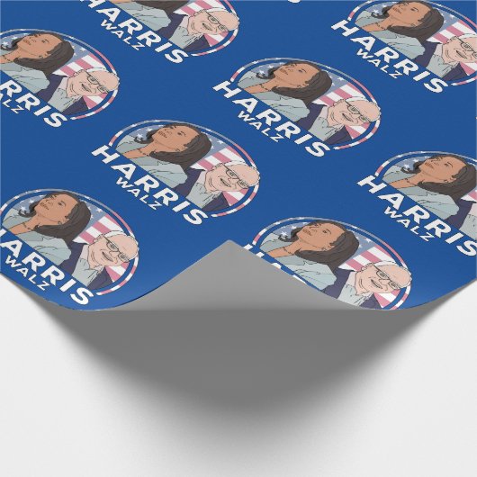 Harris Walz Election Cadeaupapier (Hoek)